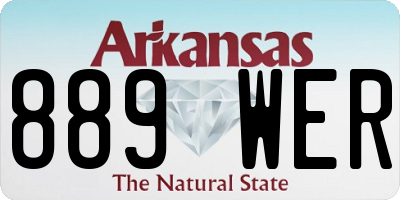 AR license plate 889WER