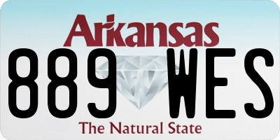 AR license plate 889WES