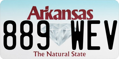AR license plate 889WEV
