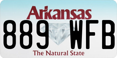 AR license plate 889WFB
