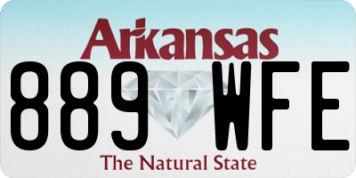 AR license plate 889WFE