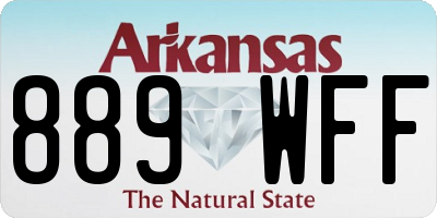 AR license plate 889WFF