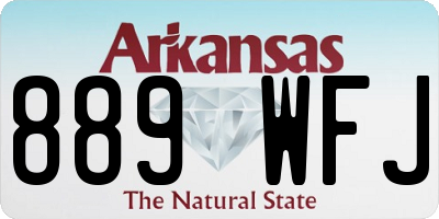 AR license plate 889WFJ