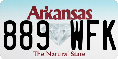 AR license plate 889WFK