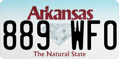 AR license plate 889WFO