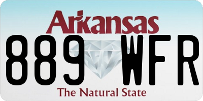 AR license plate 889WFR