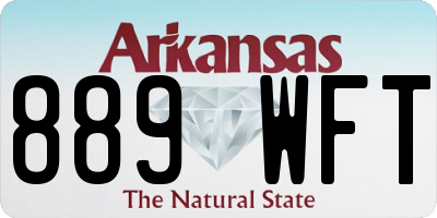 AR license plate 889WFT