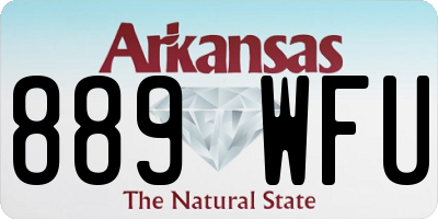 AR license plate 889WFU