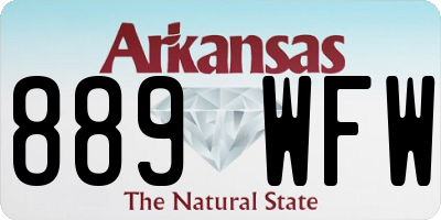 AR license plate 889WFW