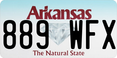 AR license plate 889WFX