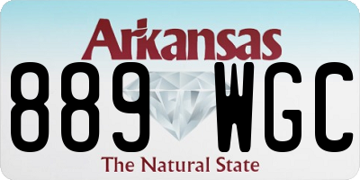AR license plate 889WGC
