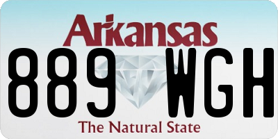 AR license plate 889WGH