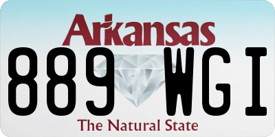 AR license plate 889WGI