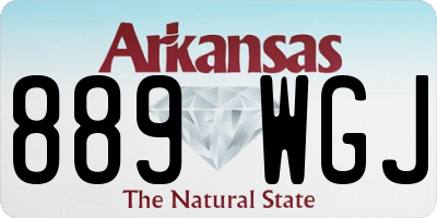 AR license plate 889WGJ