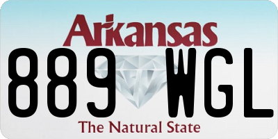 AR license plate 889WGL