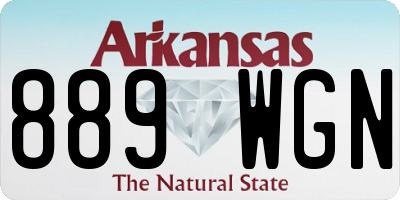 AR license plate 889WGN
