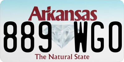 AR license plate 889WGO