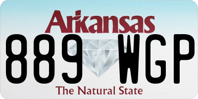 AR license plate 889WGP