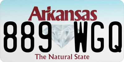 AR license plate 889WGQ