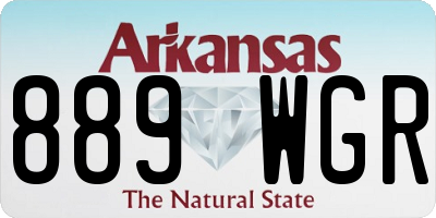 AR license plate 889WGR