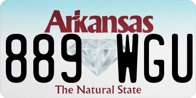 AR license plate 889WGU