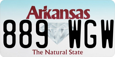 AR license plate 889WGW