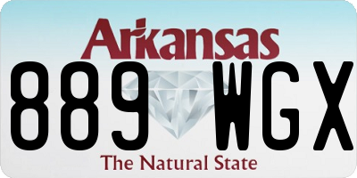AR license plate 889WGX