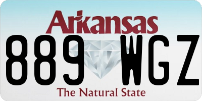AR license plate 889WGZ