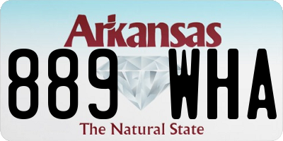 AR license plate 889WHA