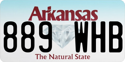 AR license plate 889WHB