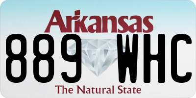 AR license plate 889WHC