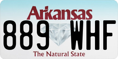 AR license plate 889WHF