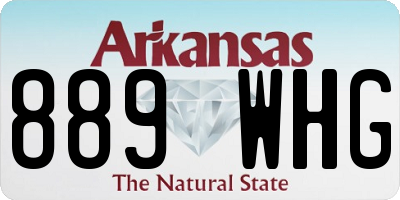 AR license plate 889WHG