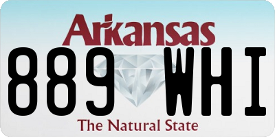 AR license plate 889WHI