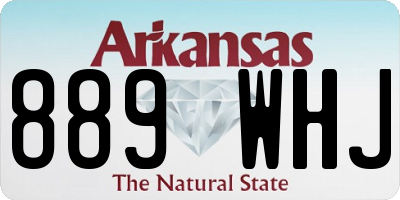 AR license plate 889WHJ