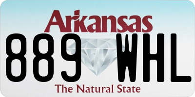 AR license plate 889WHL