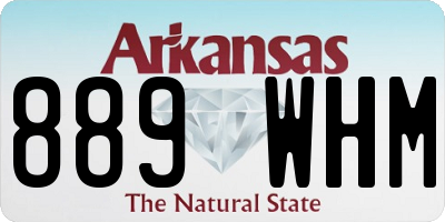 AR license plate 889WHM