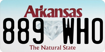 AR license plate 889WHO