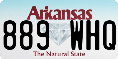 AR license plate 889WHQ