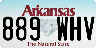 AR license plate 889WHV