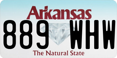 AR license plate 889WHW