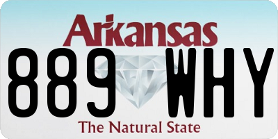 AR license plate 889WHY