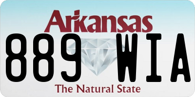 AR license plate 889WIA