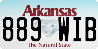AR license plate 889WIB