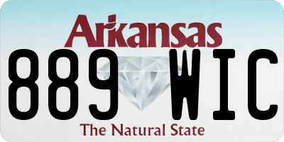AR license plate 889WIC