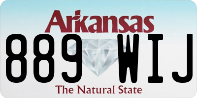 AR license plate 889WIJ