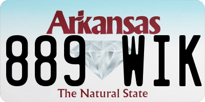 AR license plate 889WIK