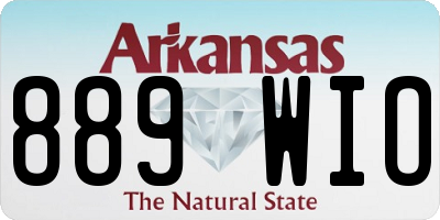 AR license plate 889WIO