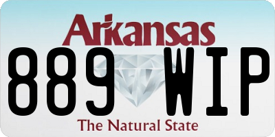 AR license plate 889WIP