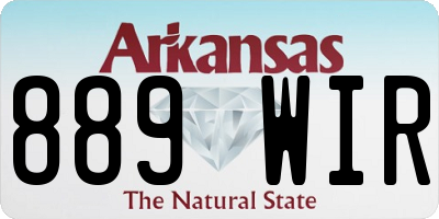 AR license plate 889WIR